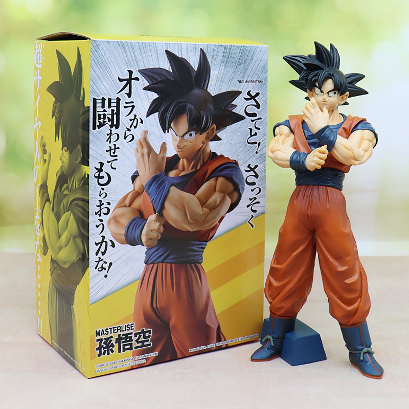 Новые ПВХ обувь для косплея; Аниме dragon ball z мяч 27 см стоя черные волосы Гоку фигурку для любителей аниме