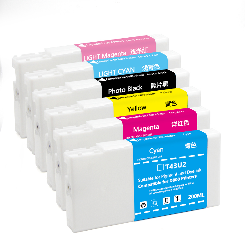 MWEI New Product T43W1-T43W6 Compatible Ink Cartridge For Epson SureLab SL-D880 Printer