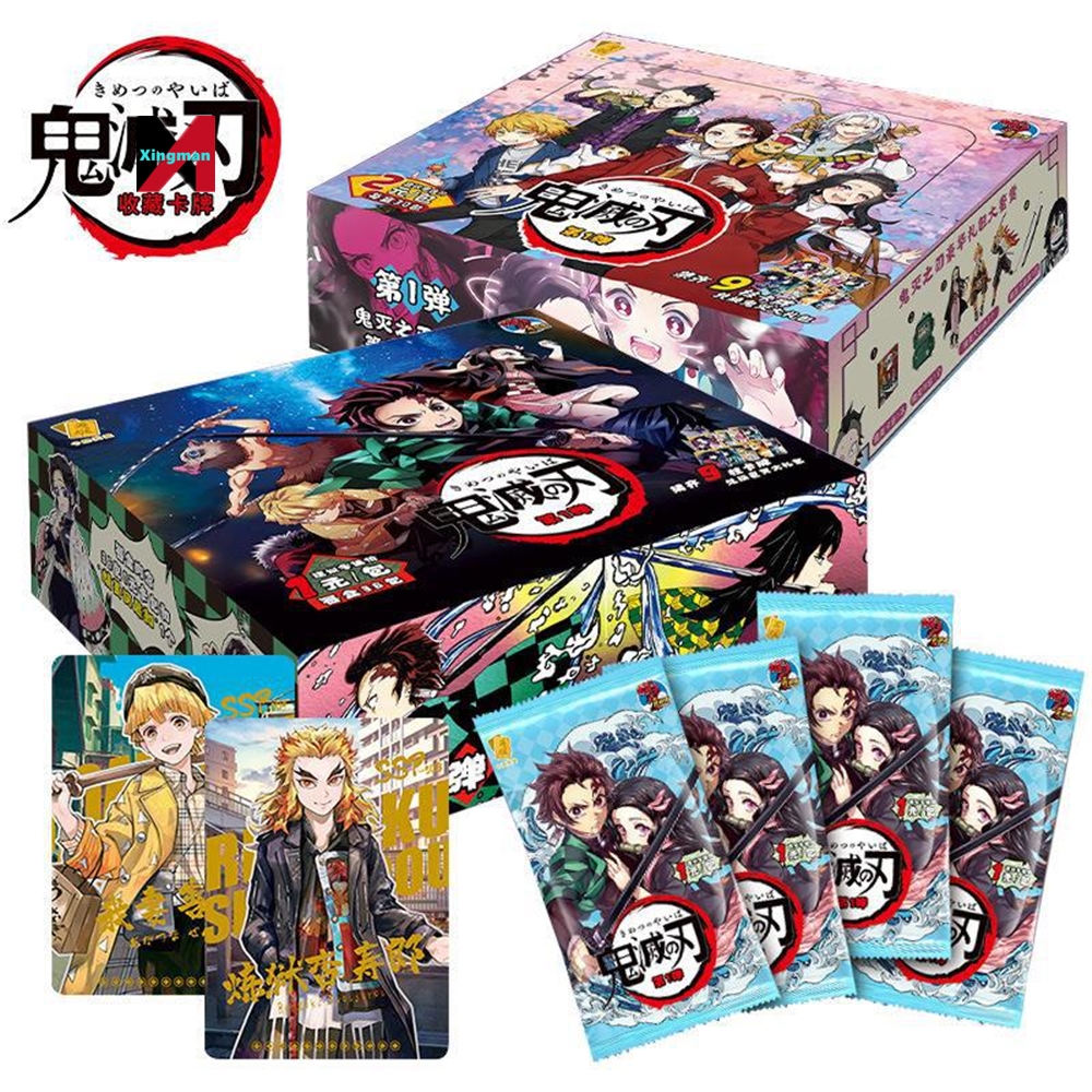 Карточка-рассеиватель демонов, карточки Kimetsu no Yaiba, Коллекционирование аниме, SR, торговый персонаж, игровая карточка 180 шт./кор. SSR cartera booster box