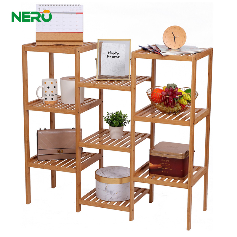 Plant Stand House Home Decor Modern Display Holder Rack Adjustable Indoor Flower Pot bamboo Plant Stand