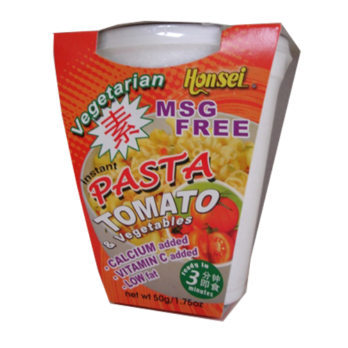 Honsei Instant Vegetarian Tomato Cup Pasta Single Packaging 3 Mins Ready Meal