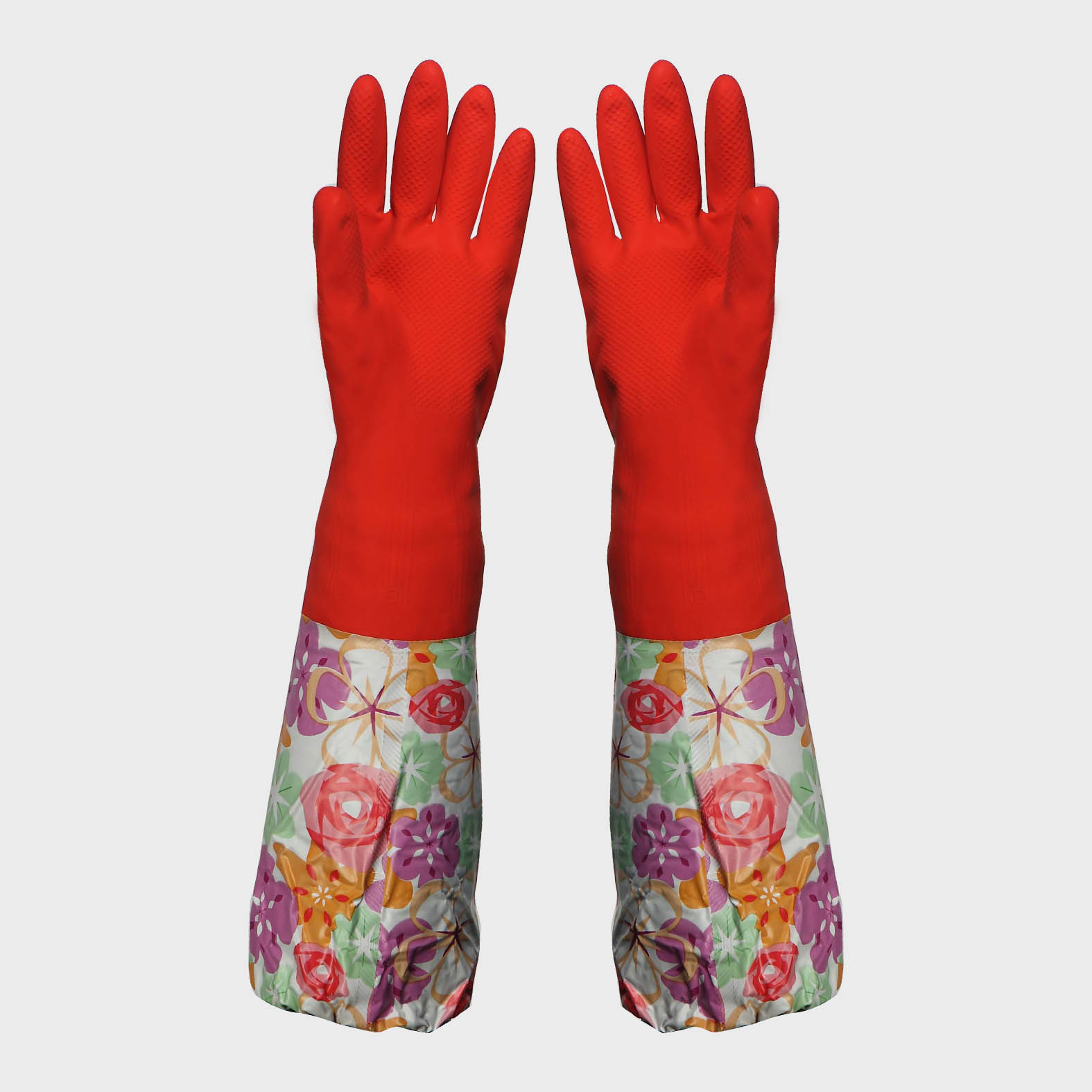 100% latex household rubber cleaning gloves household cleaning latex gloves long leather cotton latex glove machine