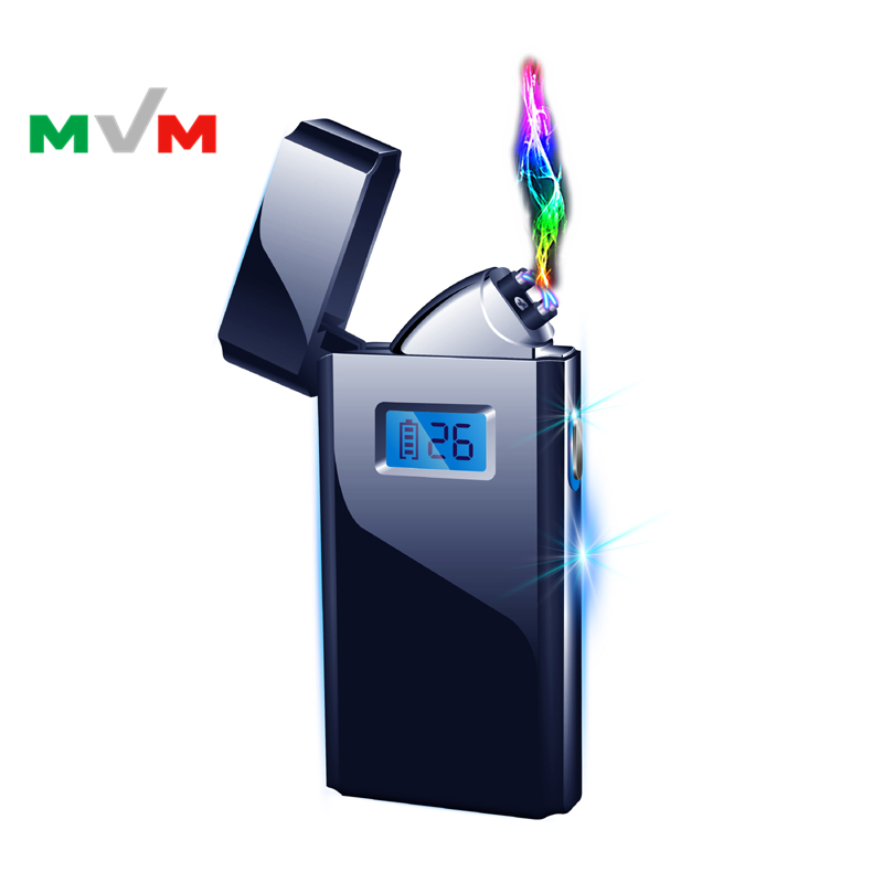 Электрическая мини-зажигалка MLT246 с двойной литиевой батареей, usb-Зажигалка без пламени