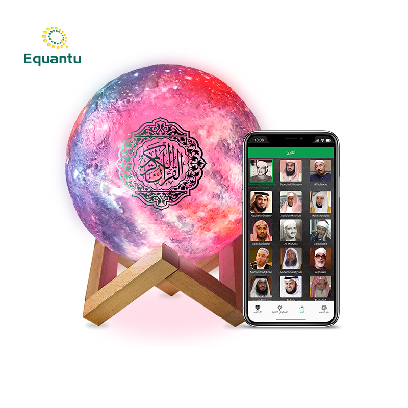 Светодиодный mp3 динамик quran moon lamp al, цифровой проигрыватель holy quran