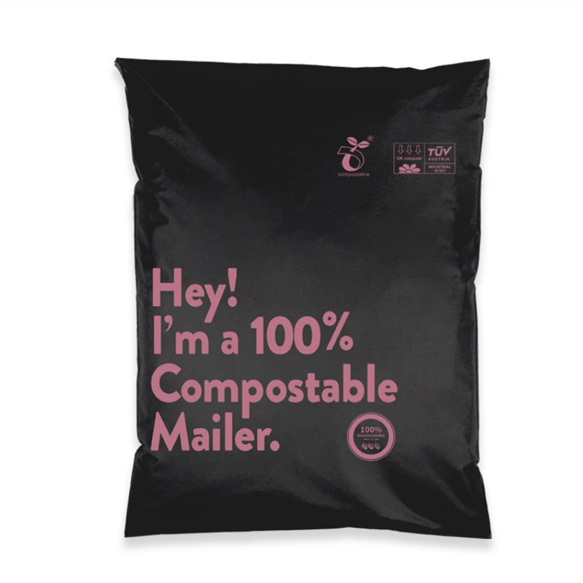 Матовый черный почтовый конверт polymailer с логотипом на заказ, пластиковая упаковка для одежды, почтовые пакеты высшего качества, полиэтиленовый пакет