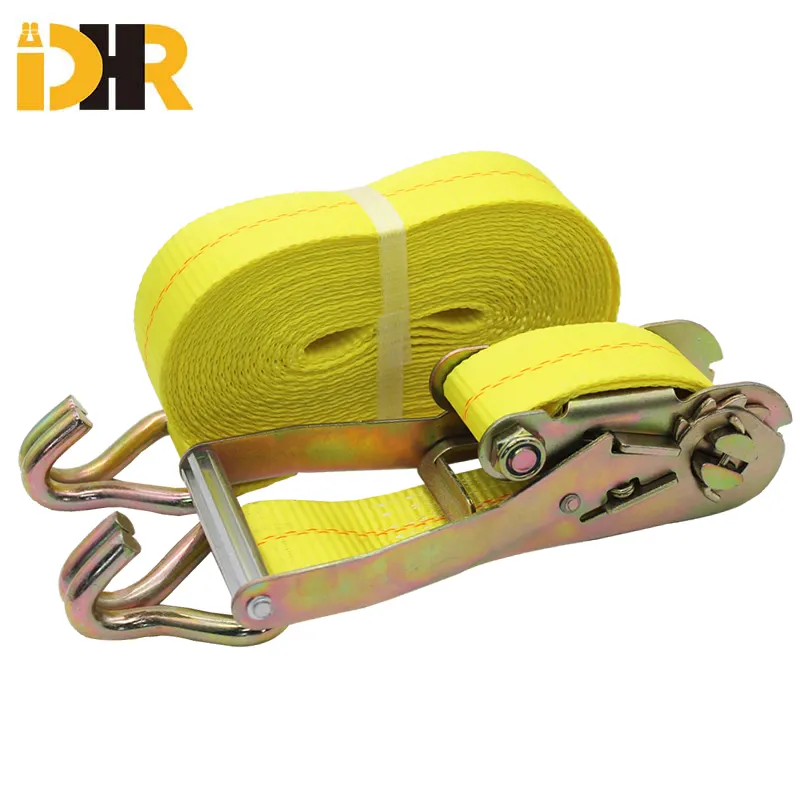 Hot sale 2''x10000lbs Heavy Duty Ratchet Tie Down Strap Lashing Load Straps With Wire Hook for Cargo Control