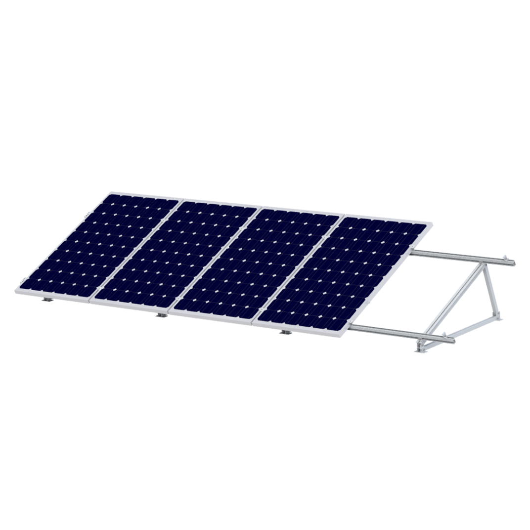 Алюминиевая система крепления солнечных панелей Supersolar для плоской крыши