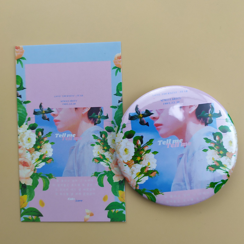 Bangtan Boys оптовая продажа Kpop BTS LOVE YOURSELF Photo брошь значок Кнопка значок