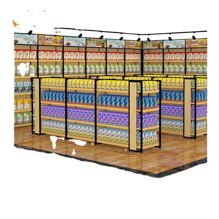 Магазин дисплей полки импортные продукты питания матери и ребенка магазина канцелярских принадлежностей двойная сторона весело
