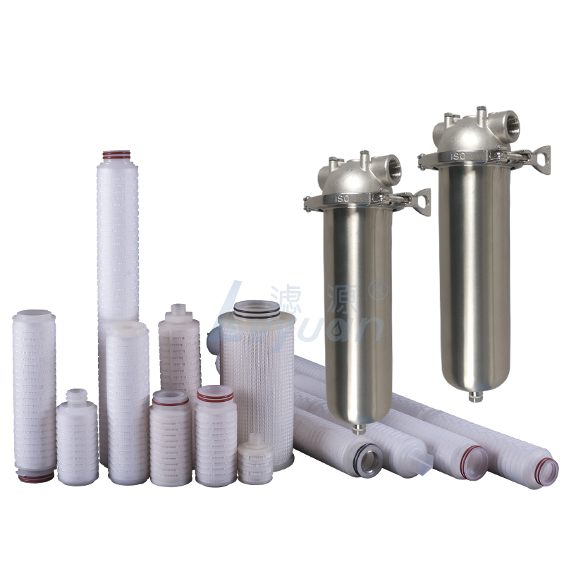 Плиссированный картридж фильтра SS 10/20/30/40 дюймов PP/PTFE/PES/PVDF/N6 мембранный картридж фильтра 0,2 микрон для одного корпуса