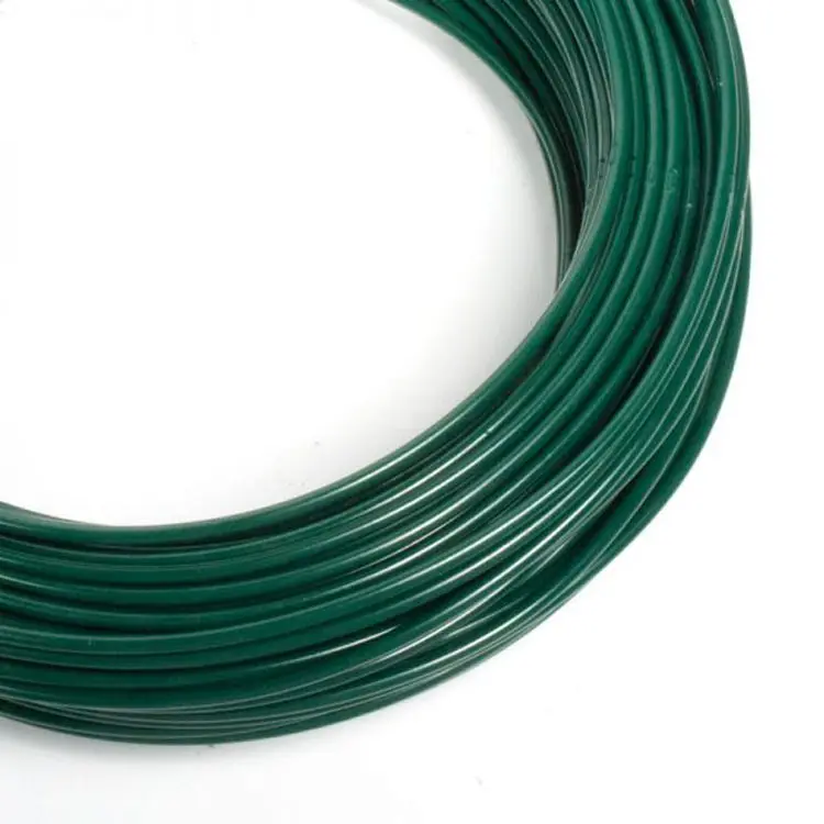 Hot selling black green white colored wire/ PVC coated 3.2mm iron wire binding wire