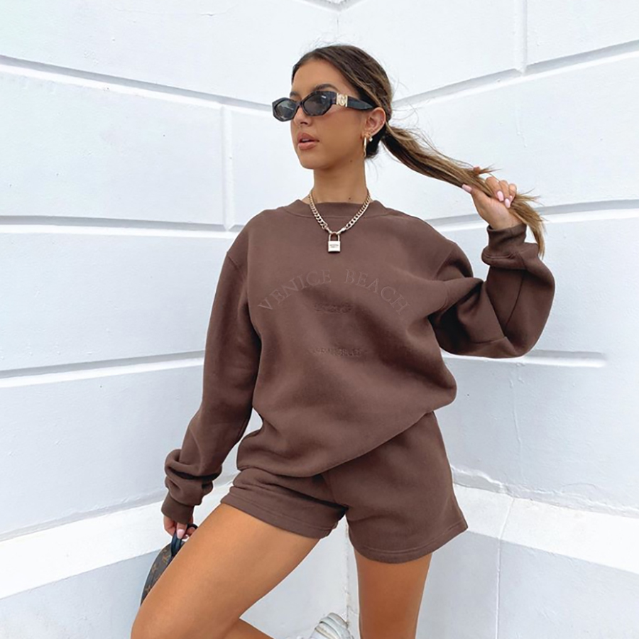 Kliou K20P09691 Summer 2021 solid color fashion casual sports tie rope shorts trend high street