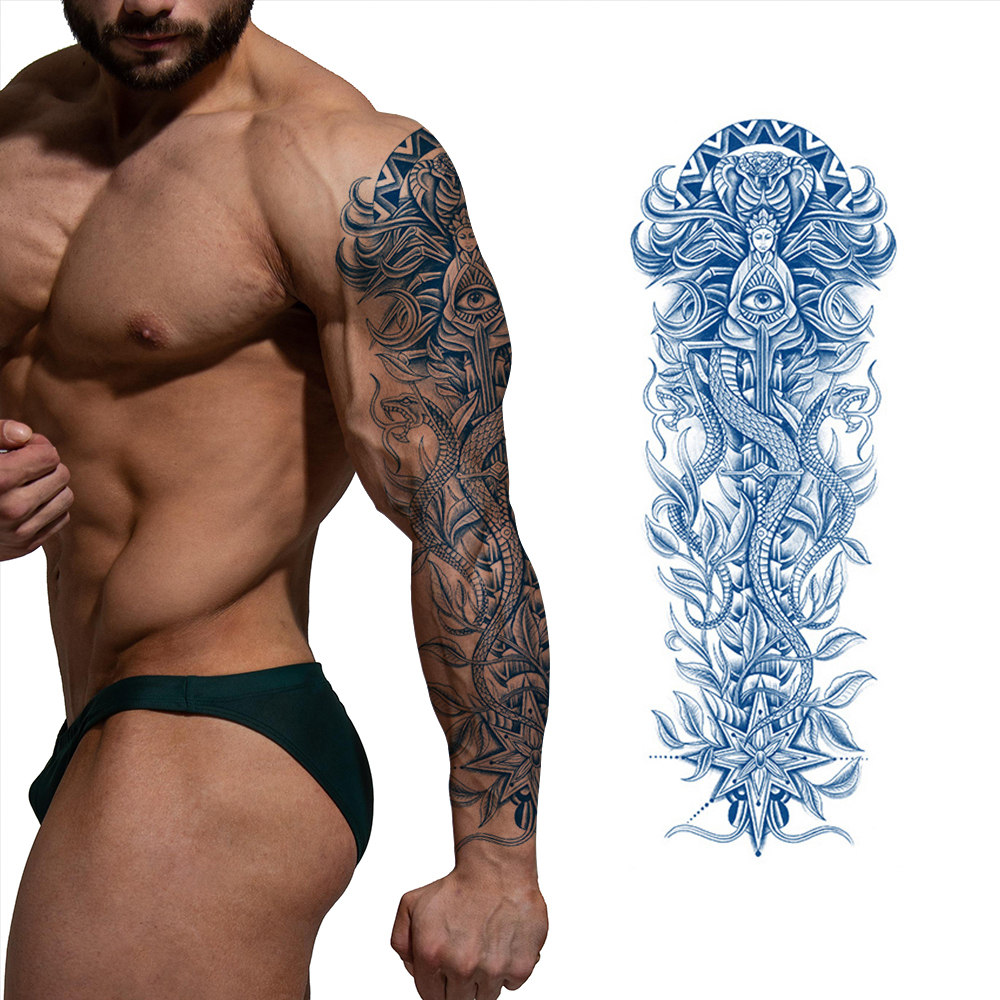 Semipermanent Non-toxic Professional Waterproof Temporary Tattoo Sticker Black Hand Arm Body Stencil For Tattoo Ink