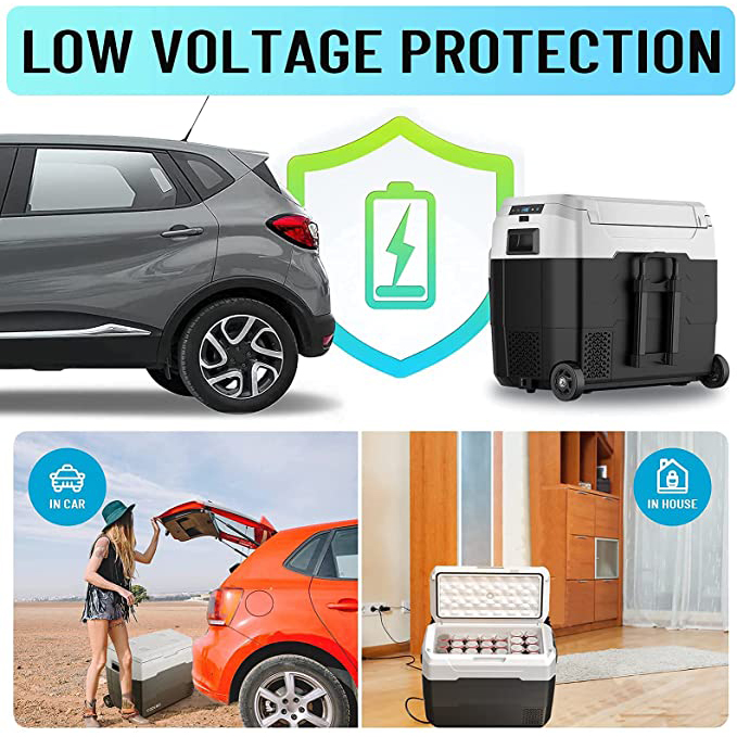 Прямая продажа с фабрики 52L DC 12 V/24V портативный компрессорный холодильник с морозильной камерой автомобильный холодильник для кемпинга