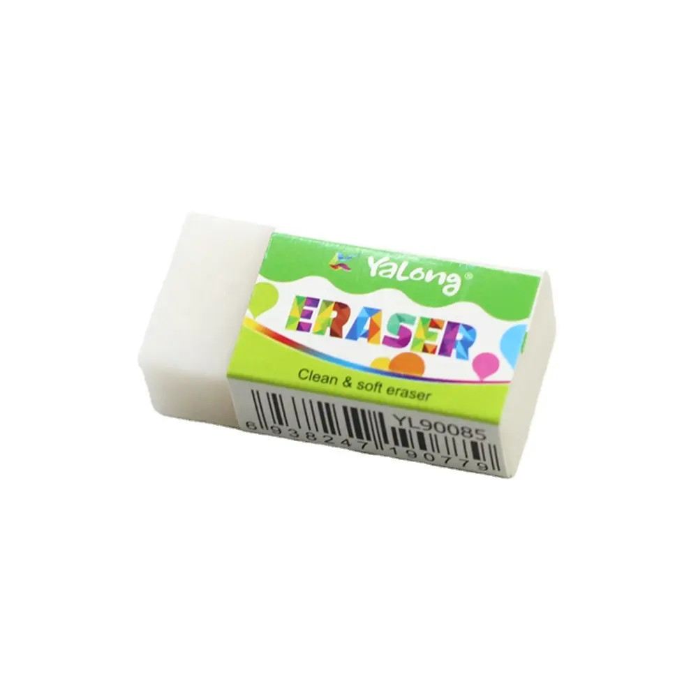 Yalong Best Quality Eraser School Stationery Cute White Soft PVC Eraser