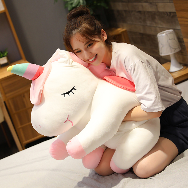 2021 Valentines Gift Wholesale good price Soft Stuffed Animals Plush Toy Soft lying Unicorn