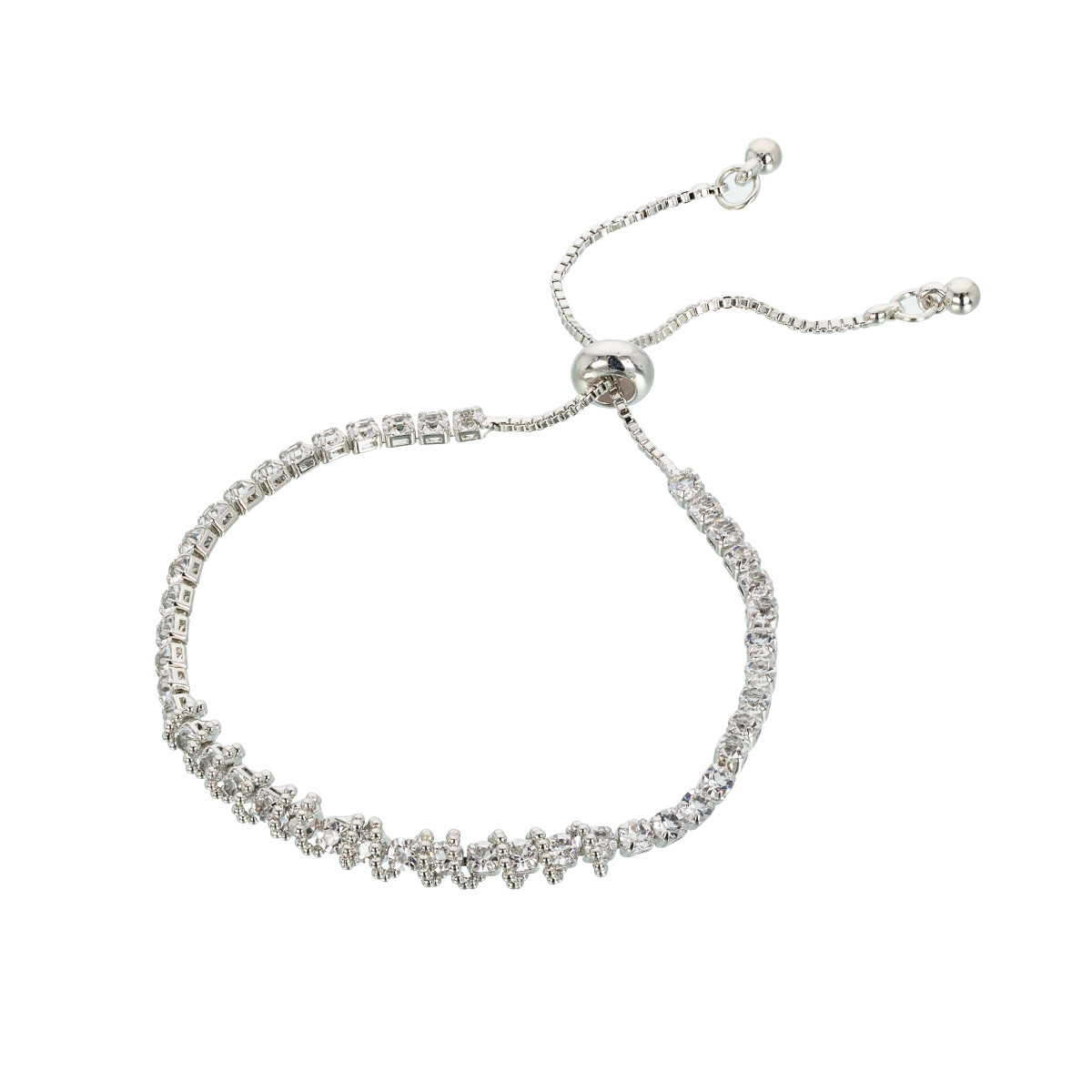 Fashion Hollow Rhinestone Claw Chain Bracelet Simple and Generous Round Beads Winding Bracelet
