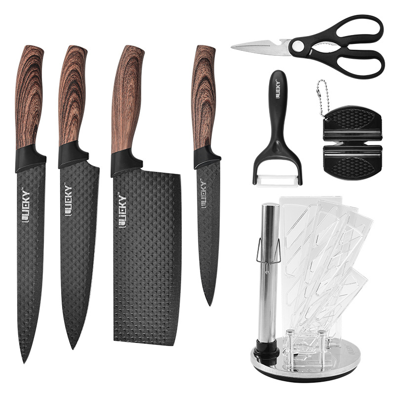 Acrylic Kichen Knife Holder for Ceramic Knife with peeler Storage Cutlery Stand Block Tool Set Kitchen Knife Set