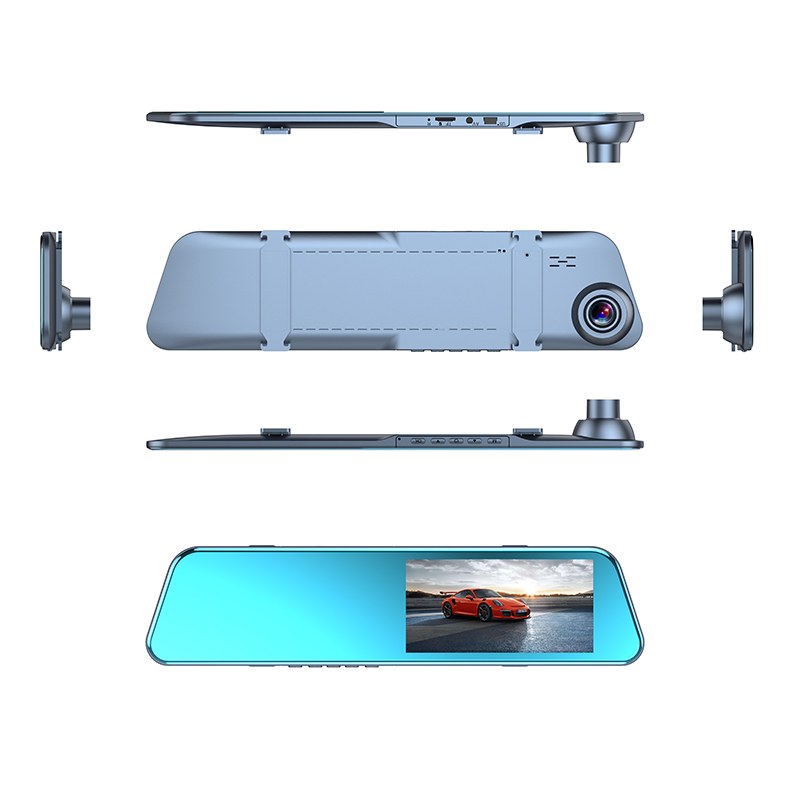 HD 1080P Dual Lens Car Driving Recorder 5.18 inch Mirror 1MP Car Camera Driving Recorder Video Voice Recording Camera 120 lens