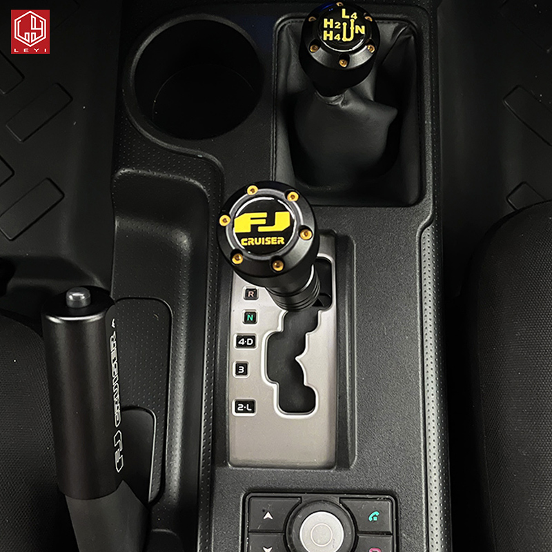 LEYI Car Accessories Gear Shift Knob Aluminum Alloy Handbrake For Toyota FJ Cruiser
