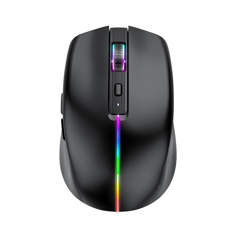 Новинка, Лидер продаж, беспроводная Bluetooth 2,4G RGB игровая мышь с тремя режимами, эргономичная перезаряжаемая компьютерная мышь 1600 3200DPI