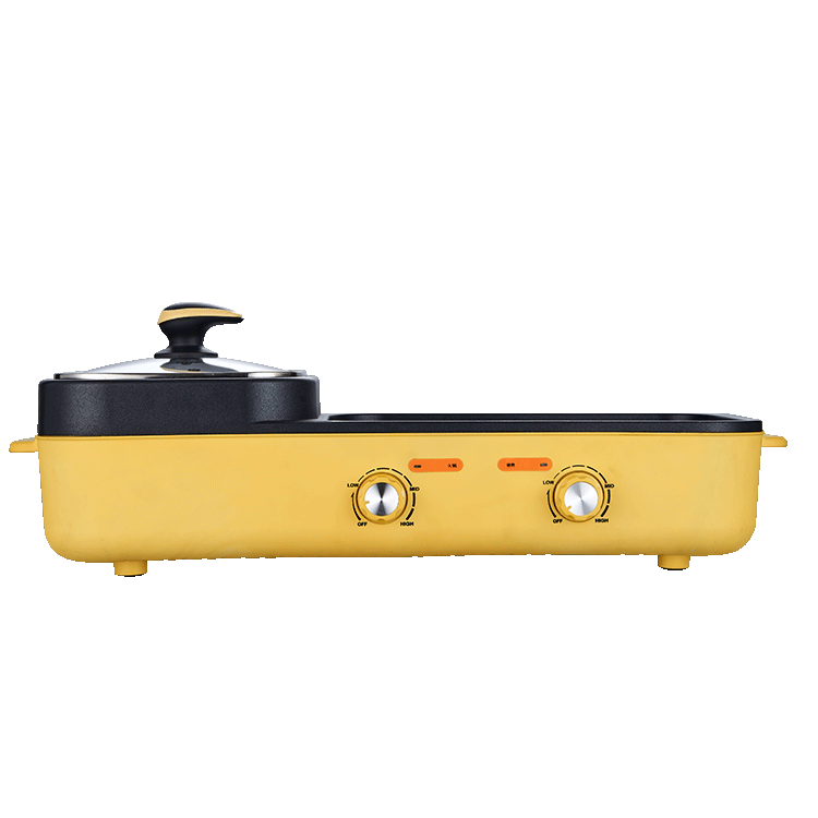 Korea hot sale double sided electric grill BBQ pan hot pot nonstick multi-functional pans rice fryer pan