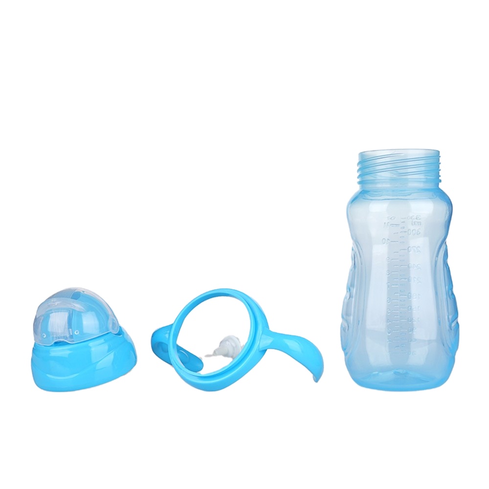 Baby Kid Plastic Feeding Water Bottle with Straw and Strap
