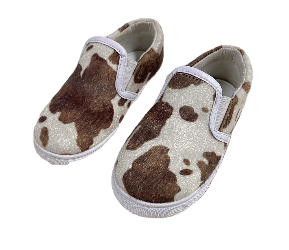 2021 New Kids cow hide baby Cow hide sneaker Cow hide print Kid's sneaker customizable