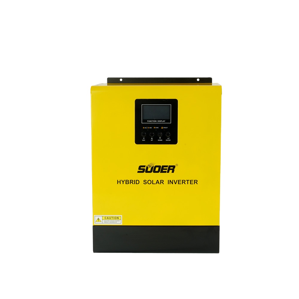 SUOER 24V 230VA 1000VA 800W солнечный инвертор с MPPT зарядным устройством Солнечная энергосистема использовать гибридный солнечный инвертор