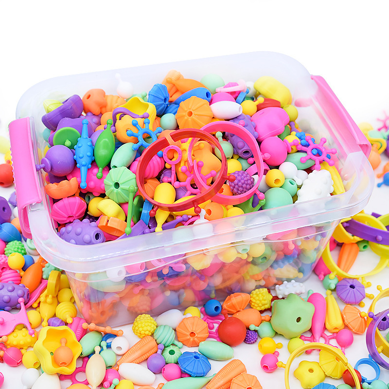 500 Pcs Pop Beads Diy Jewelry Making Kit Pop Snap Beads Set Kids Bracelet Beading Supplies