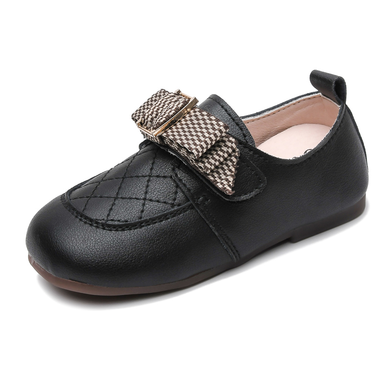 School Wedding Use Little Girls Performance Shoes Comfortable Bowknot Genuine Leather Baby Girls Dress Shoes