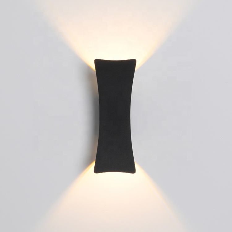 Post Modern Wall Mounted Spot Up and Down 6w Wall Style Indoor Lighting Black LED Wall Lamps