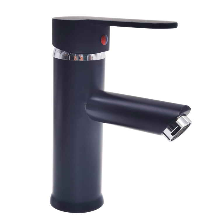Single Handle Water Taps Bathroom Black Matte Faucets Black Sus304 Basin faucet 1611B