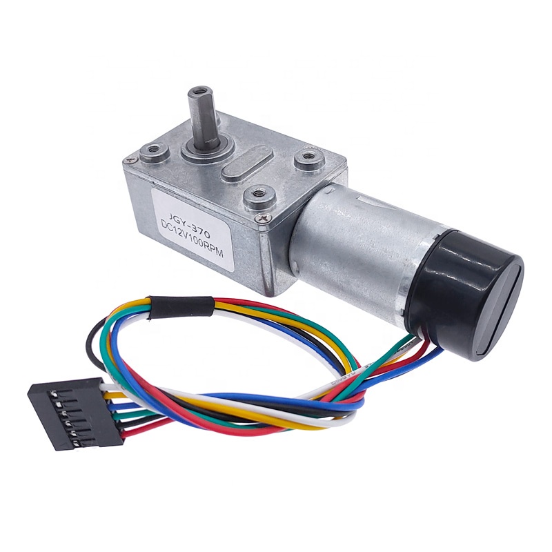 ZGY370EC worm gear DC micro motor 11PPR JGY370 encode 12v dc electric motor dc motor with encoder