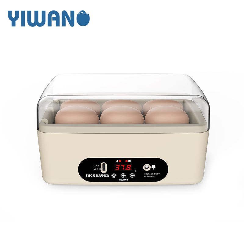 YIWAN новый дизайн, домашние мини-инкубаторы для продажи, инкубатор для 6 куриных яиц, полностью автоматический инкубатор для яиц
