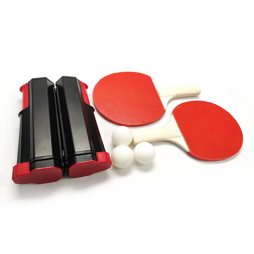 Высокое качество на заказ выдвижной портативный Настольный теннис набор PingPong net с двумя ракетами и тремя шариками