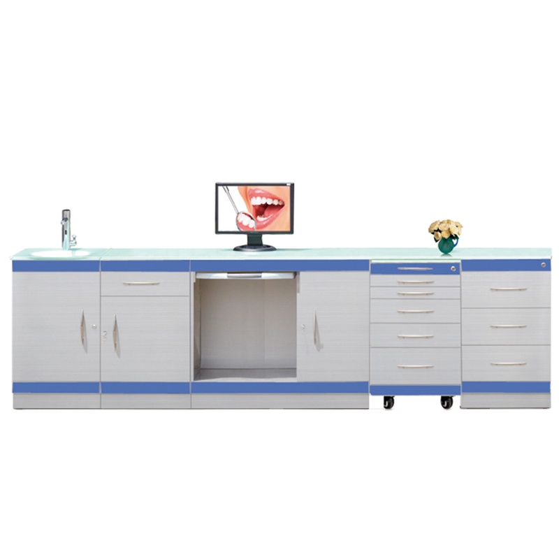 Stainless Steel Dental Cabinet Customized Dental Medical Furniture Cabinet with Sink and drawers