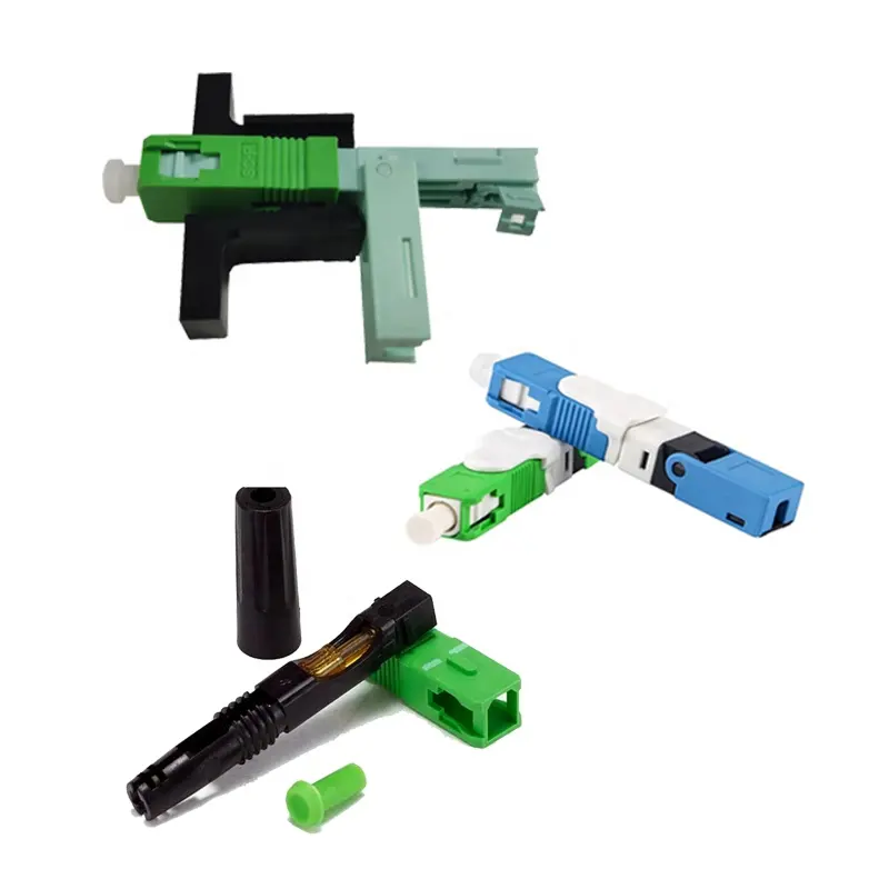 FTTH Optical Fiber Quick Connector Single Mode Fiber Optic SC Fast Connector APC UPC Optic Fiber Connector De Campo Fibra