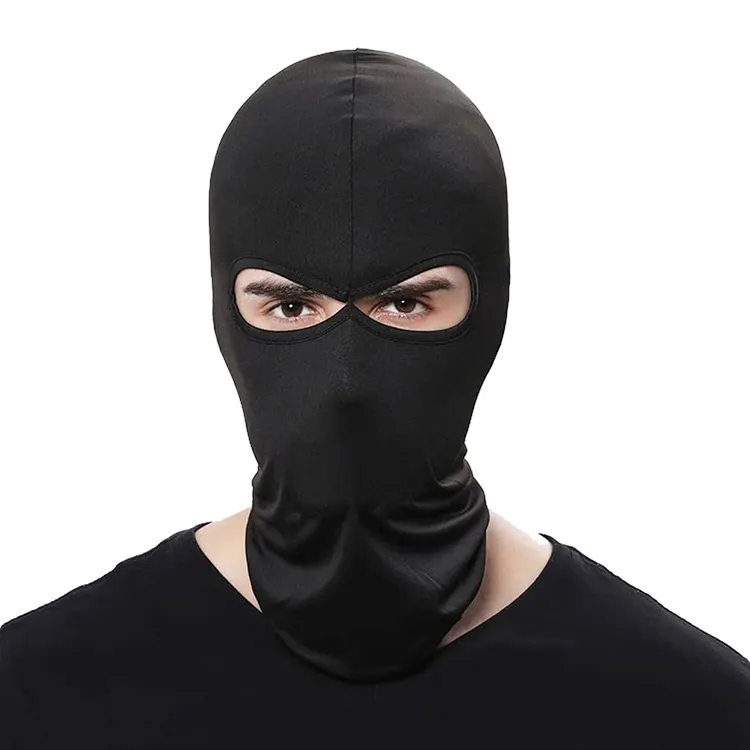 2 Holes Motorcycle Face Mask Cycling Balaclava Full Face Cover Hat Lycra Ski Neck Summer Hat