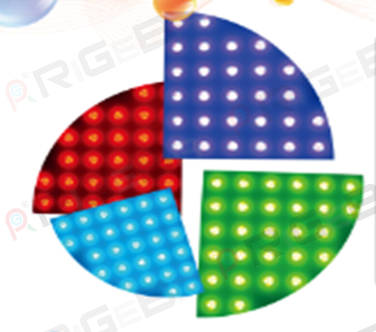 Горячий продавать треугольник RGB LED танцпол для свадеб