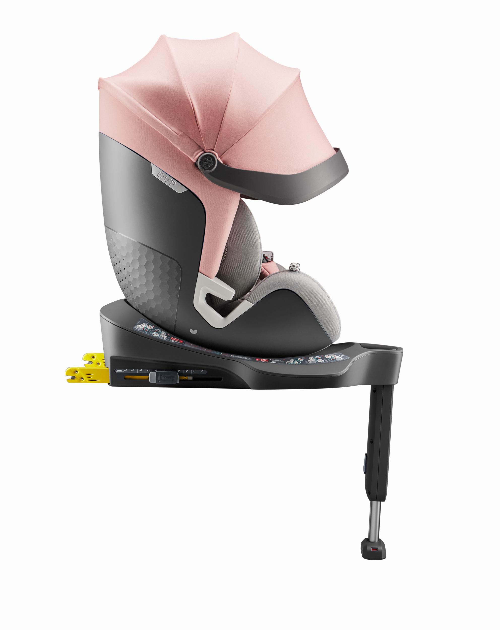 Детское автокресло с iso-fix 40-105 см с Isofix и опорными штанинами, розовые детские автомобильные кресла R153B