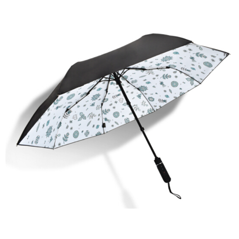 High quality smart automatic folding umbrella UV protection wood handle