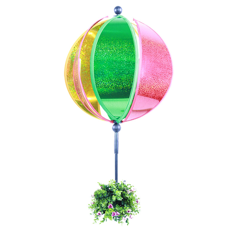 30cm Six-leaf Sequined Spherical Windmill Factory Direct Supply Leisure Children's Toy Windmill Ball