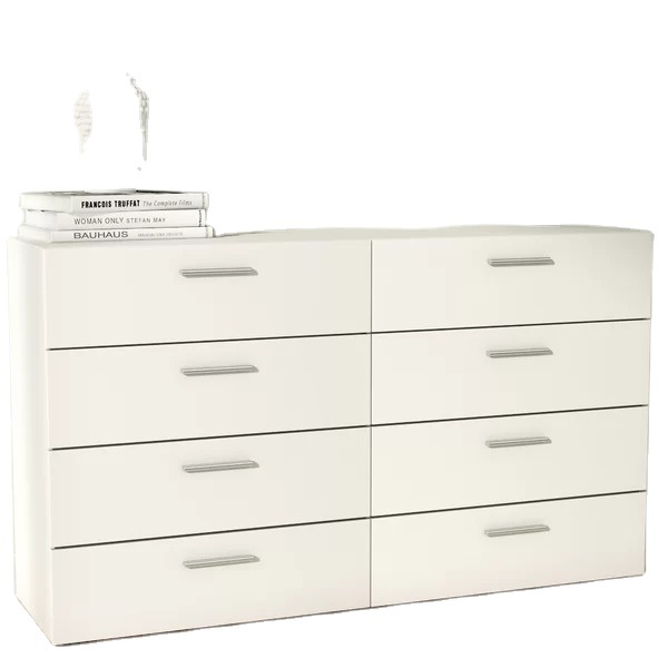 Hot Sale Modern Bedroom Furniture Popular White Color Storage 6 Drawers Chest of Drawer Dressers for Bedroom Cabinet