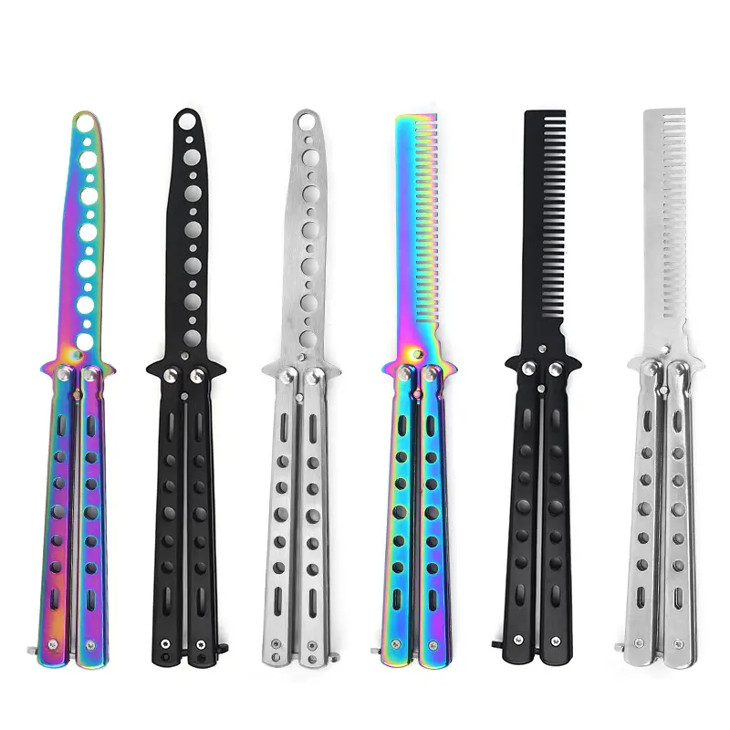 Butterfly Practice Knife Butterfly Comb Practice Folding Knife Throwing Knife Fancy Comb Without Edge Learning