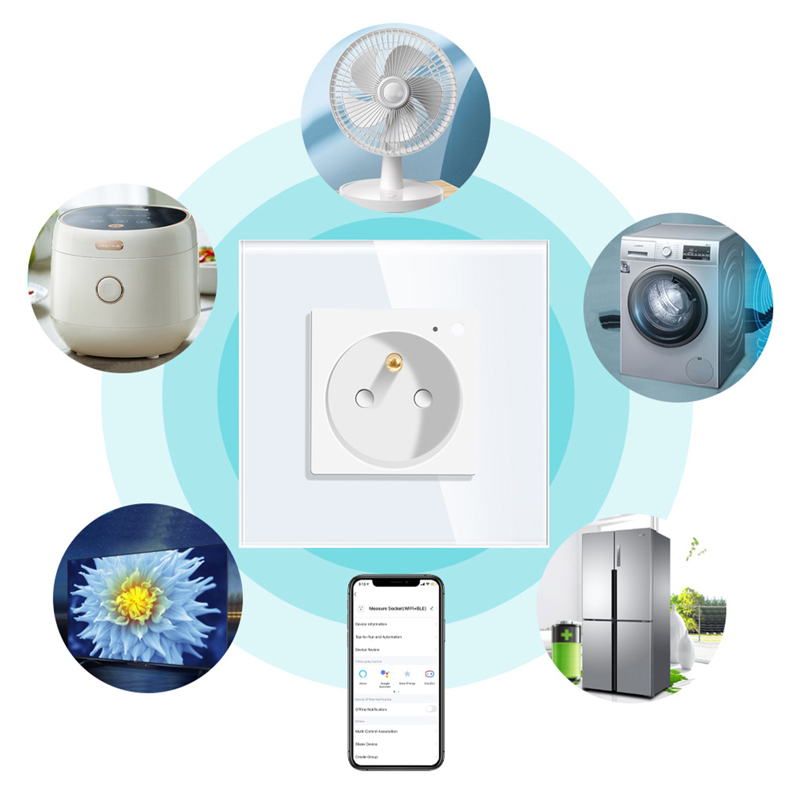 Умная розетка TAWOIA Tuya с Wi-Fi переключателем, умная розетка с Wi-Fi, умная розетка