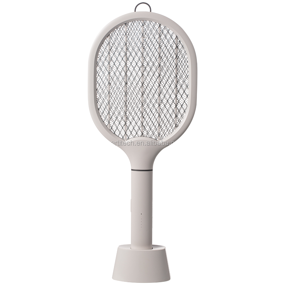 High Repurchase Rate White ligh weight portable electric mosquito bat rechargable