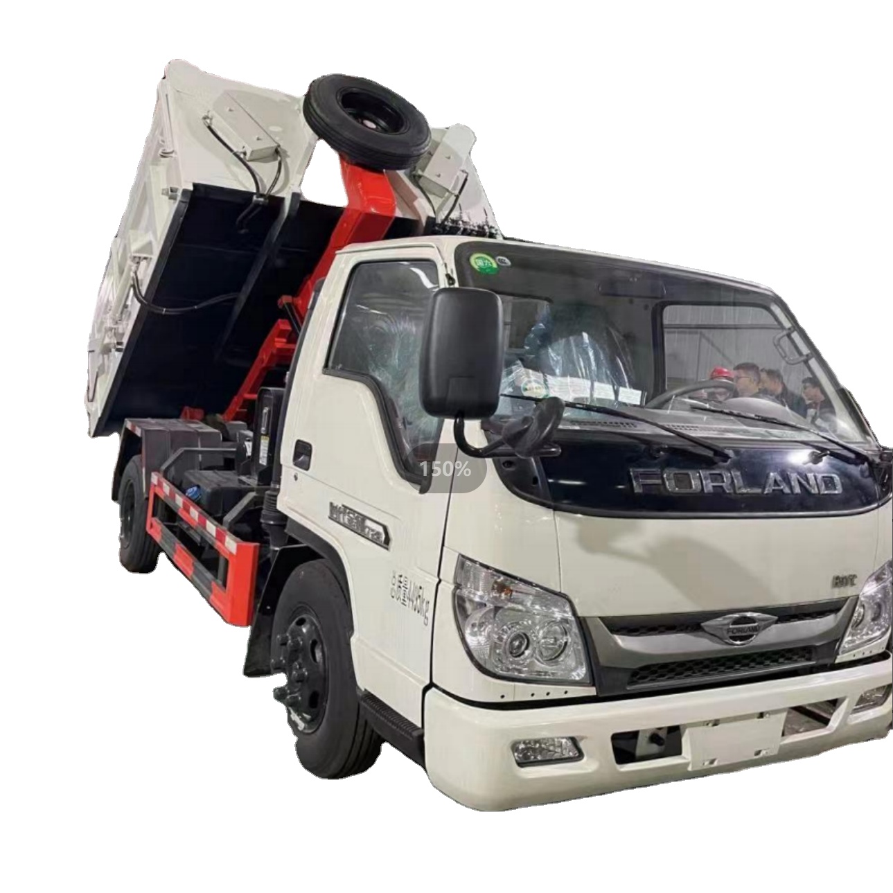 Foton 4x2 6 колесный подъемник крючков, мини-подъемник крючков, 2 тонны, мусоровоз, съемный контейнер, мусоровоз