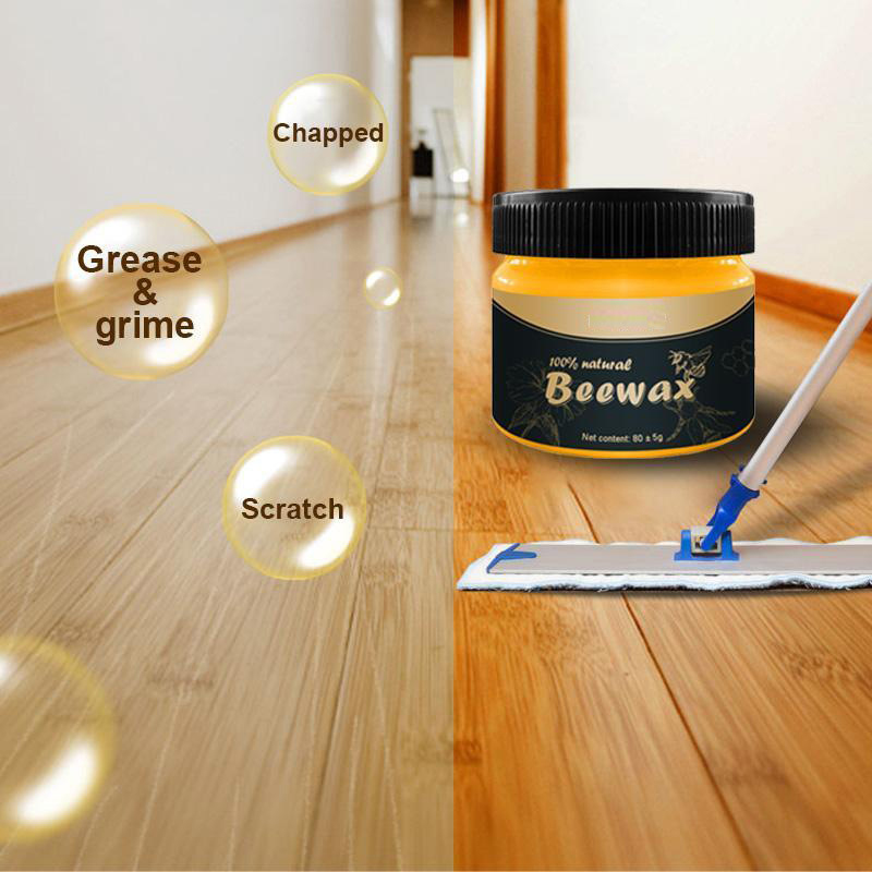 Wood Seasoning Beewax,Beewax Polish for Wood & Furniture,Metal & Leather,Complete Solution Furniture Care Home Cleaning,Protect