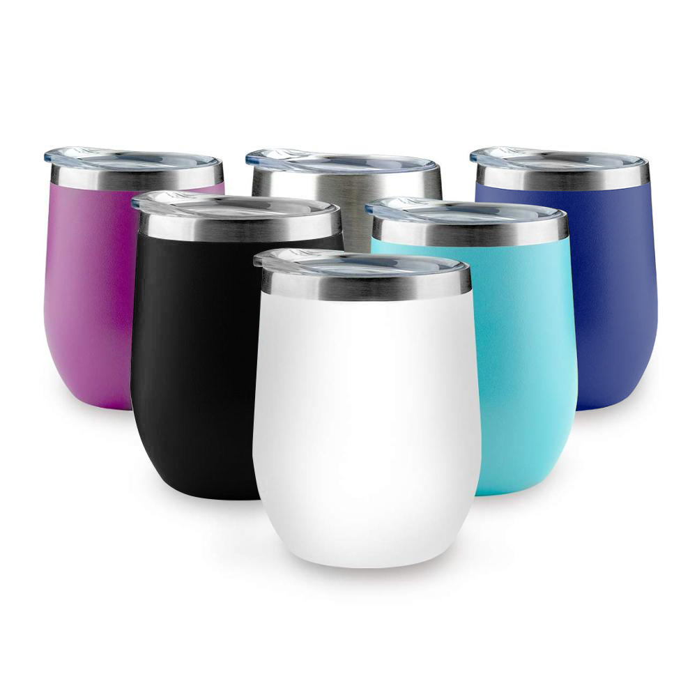 OKADI оптовая продажа 12 oz Custom Color Изолированный Вакуумный станок для вина с двойными стенками из нержавеющей стали